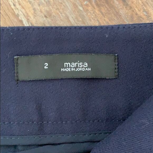 Navy Marisa Cropped Ankle Pencil Tuxedo Trousers - Picture 7 of 8